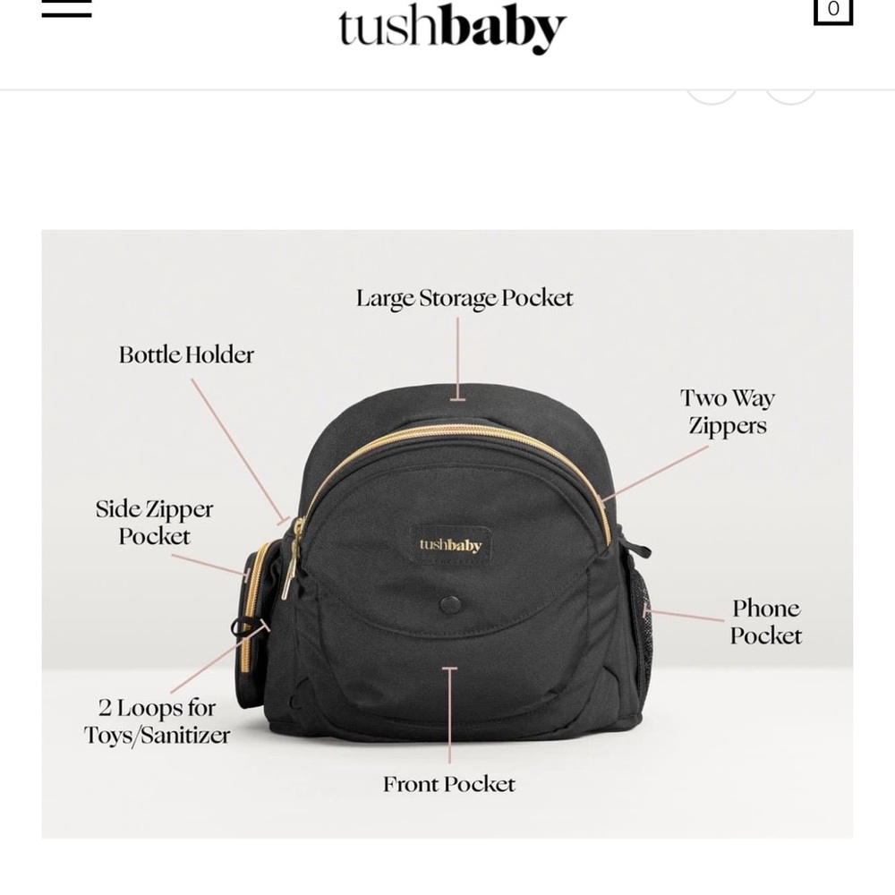 Black and Gold TushBaby